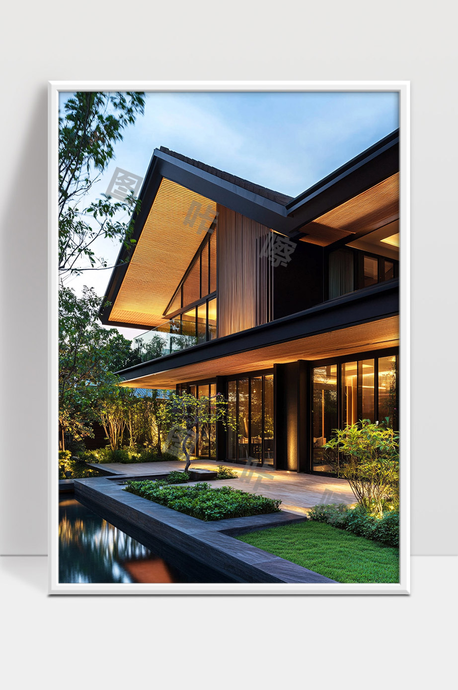 现代别墅建筑设计与自然园林景观完美结合