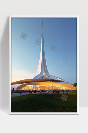 现代未来主义建筑优雅独特高耸城市地标设计理念