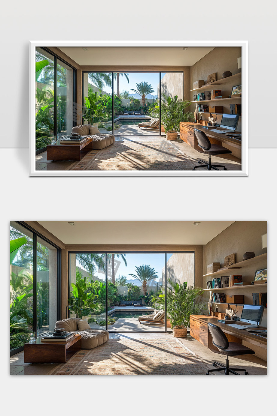 现代阳光家居室内设计绿植与大面积采光完美结合