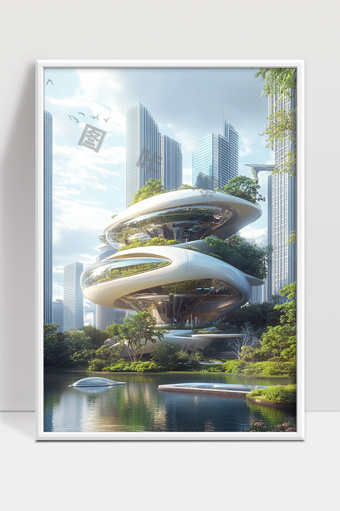 未来城市中的创新绿色生态建筑设计理念展示