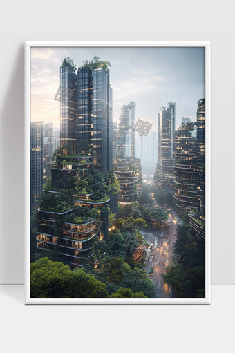 未来城市绿色建筑与生态高楼融合的智能都市景观
