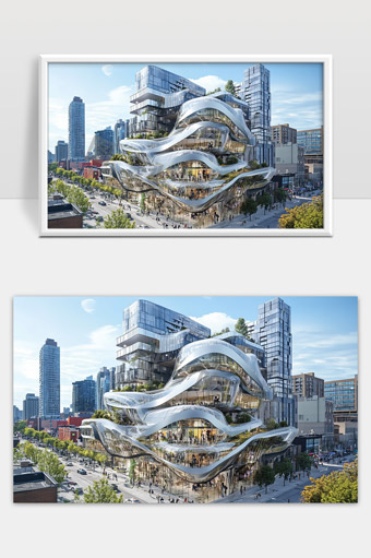 现代城市中造型独特未来感建筑设计展示