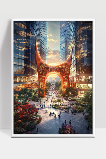 现代城市绿色生态公共空间与创新建筑景观设计