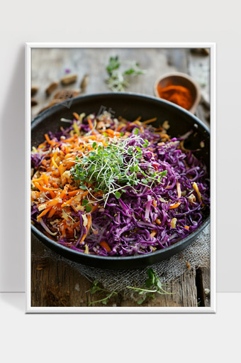 健康彩色蔬菜沙拉丰富营养美味健康饮食选择