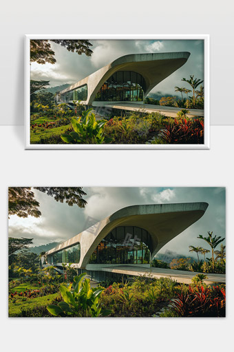 现代生态建筑与自然景观融合的别墅设计