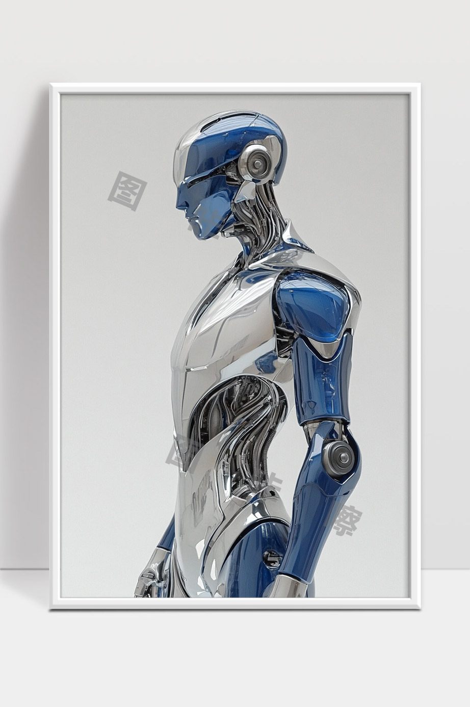 未来科技感男性机器人高科技机械人形象