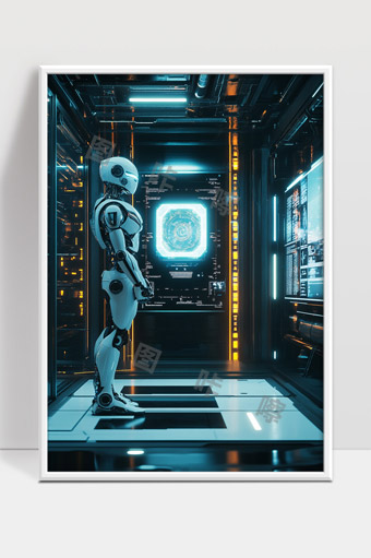 未来智能机器人在高科技实验室中的全景展示