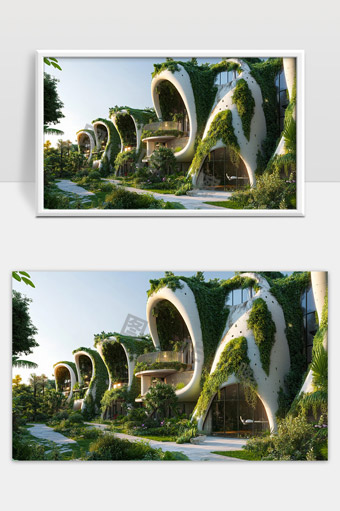 现代生态绿色居住建筑融合自然环境创新设计