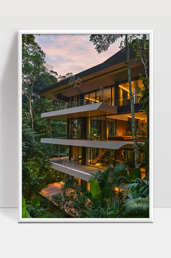 现代森林别墅景观设计自然与建筑完美融合