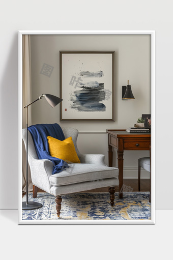 简约现代客厅休闲角落舒适阅读空间设计