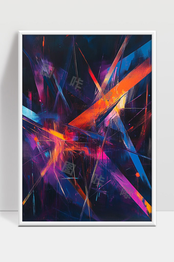 未来感抽象光影交错科技艺术表现