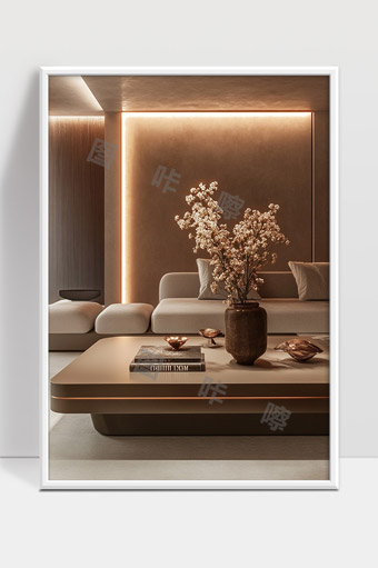 极简现代风格客厅温馨舒适室内软装设计