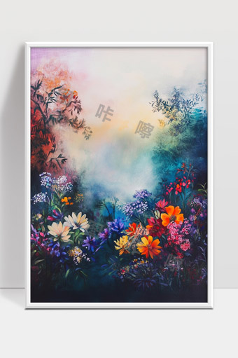 绚丽芬芳花海中的梦幻自然风景