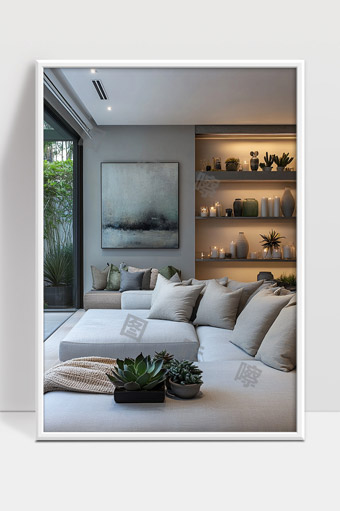 现代简约客厅自然灯光舒适休闲空间设计风格