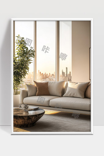 现代简约风格客厅宽敞明亮温馨舒适设计