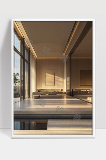 现代极简风格温馨舒适的客厅室内设计