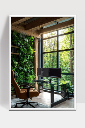 森林景观办公空间现代简约绿色生态设计