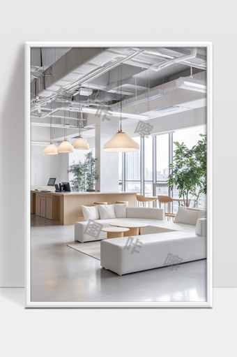 现代简约风格明亮宽敞办公休闲区舒适环境设计
