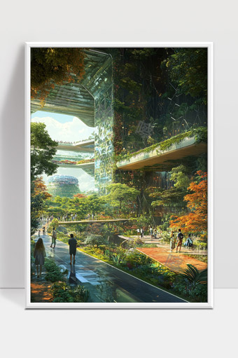 未来生态城市中的绿色建筑与人文景观