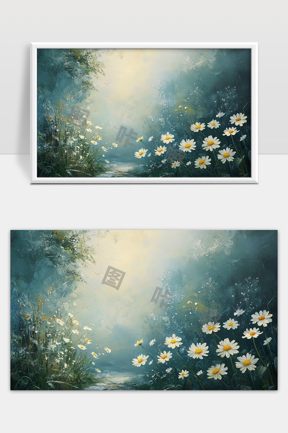 静谧清晨花丛中洒满阳光的芬芳小径