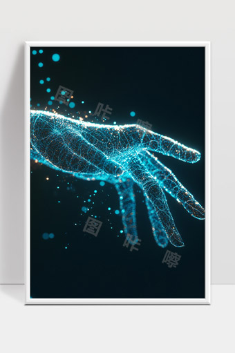 数字科技感虚拟手势未来交互创新技术展示