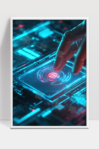 未来科技人工智能芯片虚拟交互界面数字安全技术