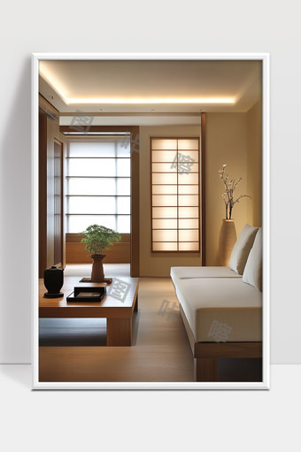 极简日式风格温馨舒适现代客厅设计