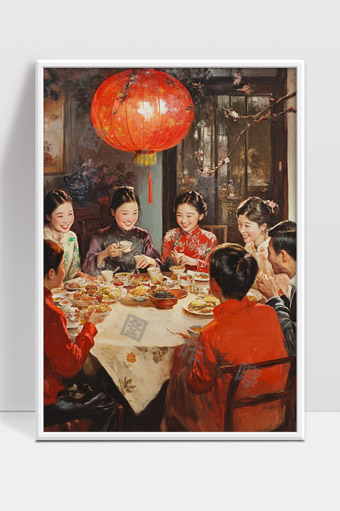 温馨家庭团聚欢庆佳节共品美食时光