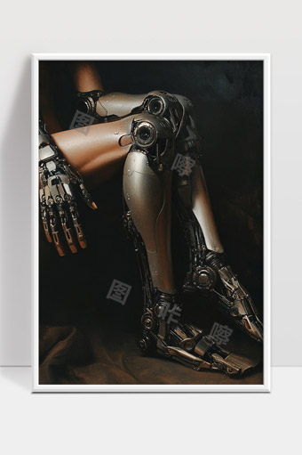 未来科技机械义肢与人类肢体结合艺术展示