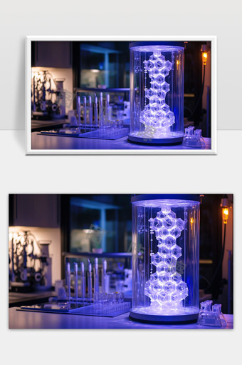 实验室中创新分子结构模型展示科技未来发展