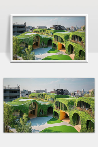 现代城市绿色屋顶建筑融合自然生态环境的新型设计