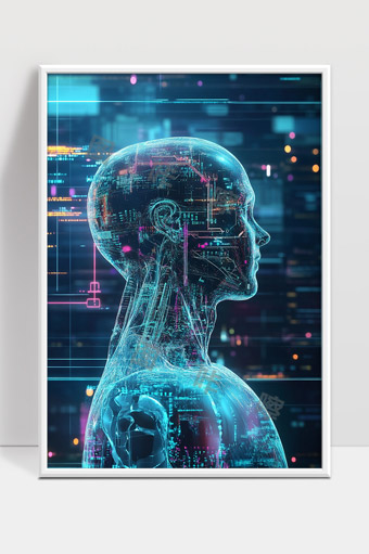 数字化未来智能科技虚拟人类神经网络数据交互