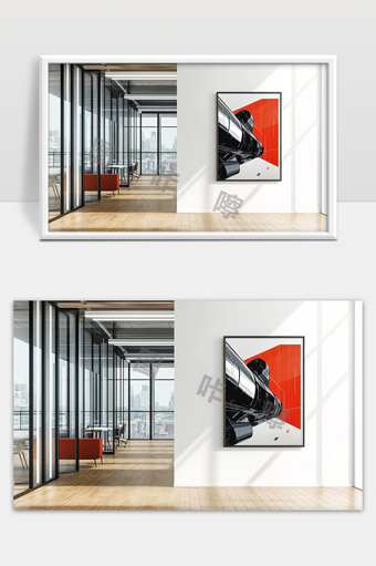 现代写字楼宽敞明亮玻璃隔断办公环境设计