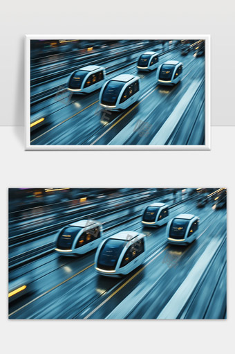 未来城市无人驾驶电动列车高速轨道交通系统