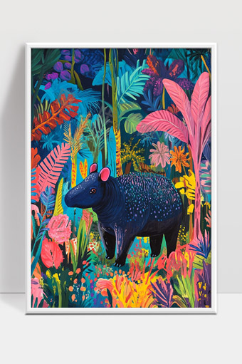 五彩斑斓热带雨林中奇异动物的梦幻世界