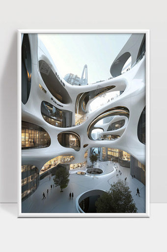 未来感创意城市公共空间现代建筑设计