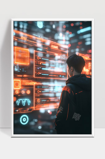 未来科技智能交互虚拟界面数据展示