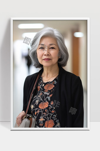 优雅自信的中年女性现代都市生活写照