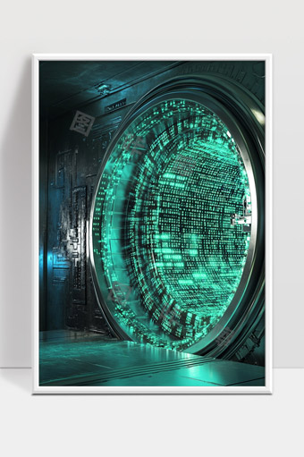 未来科技数字传输门户虚拟现实人工智能场景