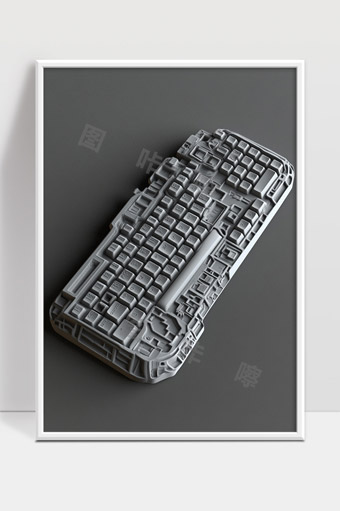 未来感机械键盘创新设计三维立体结构模型