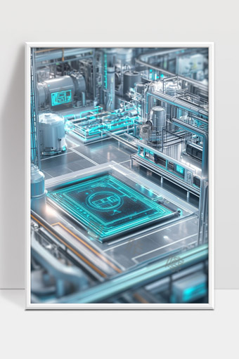 未来智能制造工厂高科技工业自动化场景实景