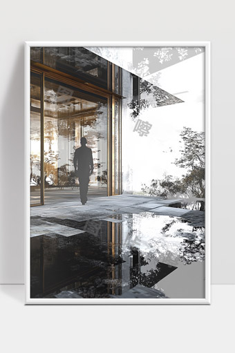 现代极简风格室内外空间与自然景观融合设计