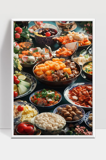 丰富多样传统中式美食盛宴佳节宴席