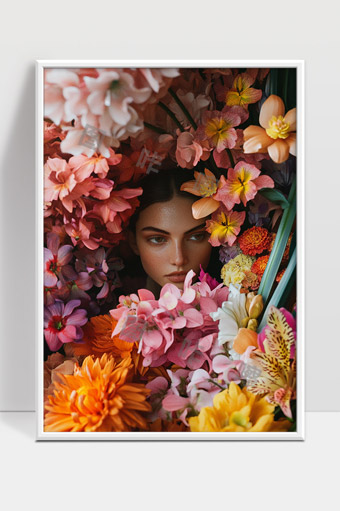 花海中的沉思女子绽放自然之美唯美艺术写真