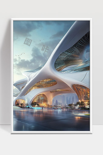 未来城市创新建筑设计现代科技风格