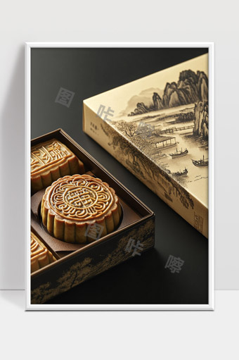 中国传统月饼礼盒中秋佳节品味经典文化情怀