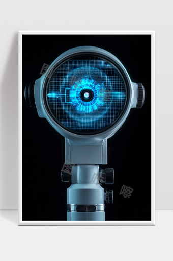 智能机器人视觉系统高科技眼睛未来科技感设计