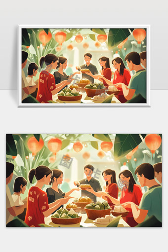 温馨团聚共享美食欢庆传统佳节时光