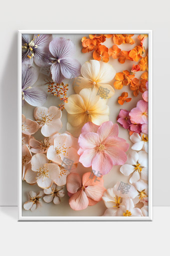 多彩鲜花盛开春日花卉唯美自然风景