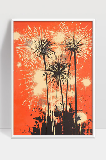 绚丽焰火点亮夜空美丽庆典瞬间